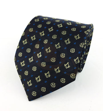 Masonic Regalia Forget Me Not Tie with Square and Compass Unique Regalia